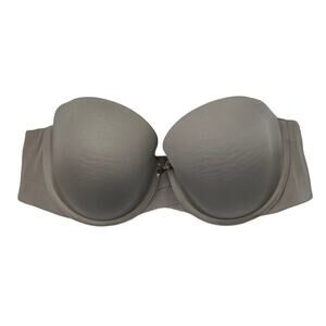 Victoria's Secret Lined Strapless Underwire Bra Nude Beige Womens 34D